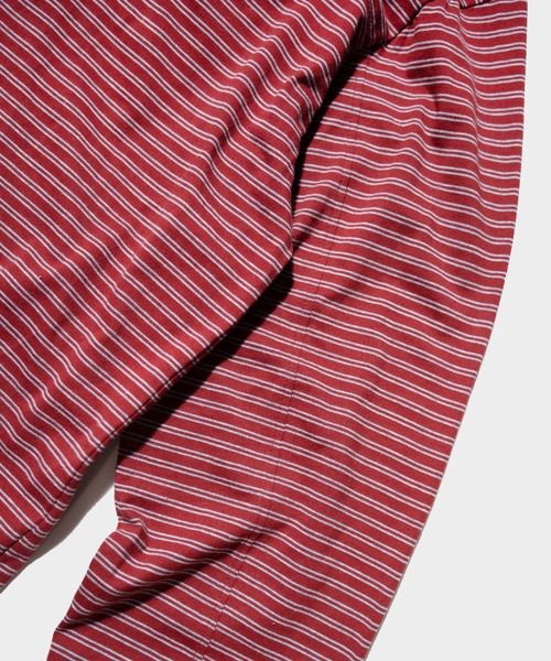 Camphor wood(カンファーウッド)の「MULTI BORDER L/S TEE / マルチ細ピッチボーダーロングスリーブTEE(Tシャツ/カットソー・メンズ・レッド/ブラック/オフホワイト・SMALL/MEDIUM/LARGE)」の6枚目の写真