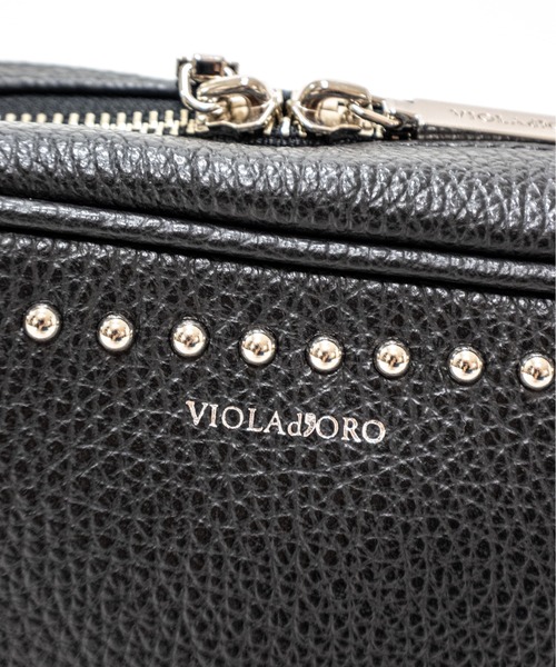 VIOLAd'ORO(ヴィオラドーロ)の「【VIOLAd'ORO/ヴィオラドーロ】スタッズショルダーバッグ(ショルダーバッグ・レディース・ブラック・FREE)」の4枚目の写真