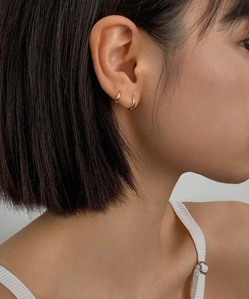 almo(アルモ)の「【456819】シンプルフープピアス(RO)(ピアス(両耳用)・レディース・ゴールド/シルバー・X-SMALL/SMALL/MEDIUM/LARGE)」の5枚目の写真