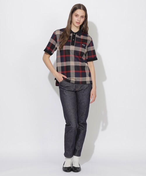 CB CRESTBRIDGE(シービークレストブリッジ)の「クレストブリッジチェックヘッジホッグポロ(ポロシャツ・レディース・ブルー系その他7・2/1)」の4枚目の写真