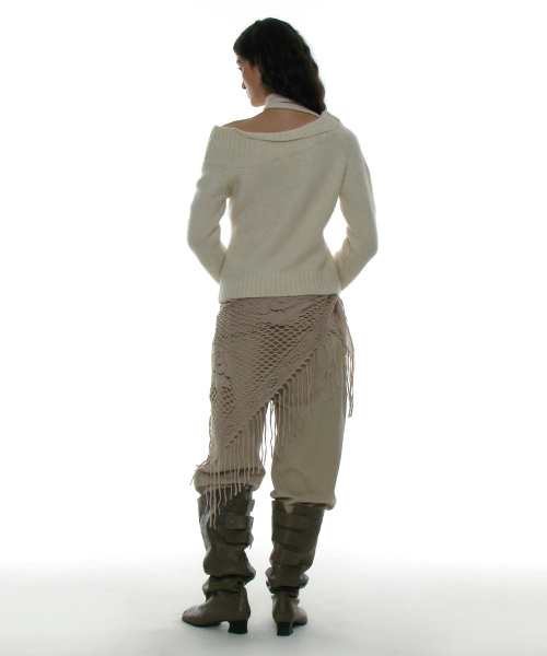 PARTIMENTO WOMEN(パルティメントウィメン)の「タイネックストラップアシンメトリーニットトップ_アイボリー(ニット/セーター・レディース・その他・SMALL/MEDIUM)」の6枚目の写真