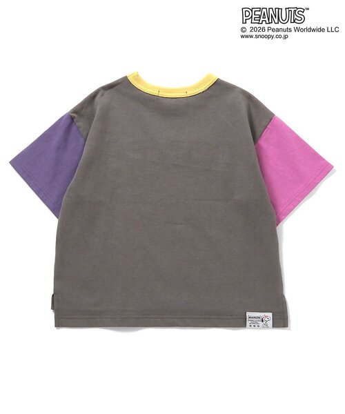 PEANUTS(ピーナッツ)の「PEANUTS ステッチアートTシャツ(Tシャツ/カットソー・キッズ・チャコール/オフホワイト・100/90/80/140/130/120/110)」の9枚目の写真