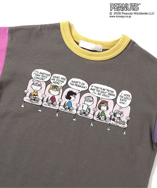 PEANUTS(ピーナッツ)の「PEANUTS ステッチアートTシャツ(Tシャツ/カットソー・キッズ・チャコール/オフホワイト・100/90/80/140/130/120/110)」の11枚目の写真