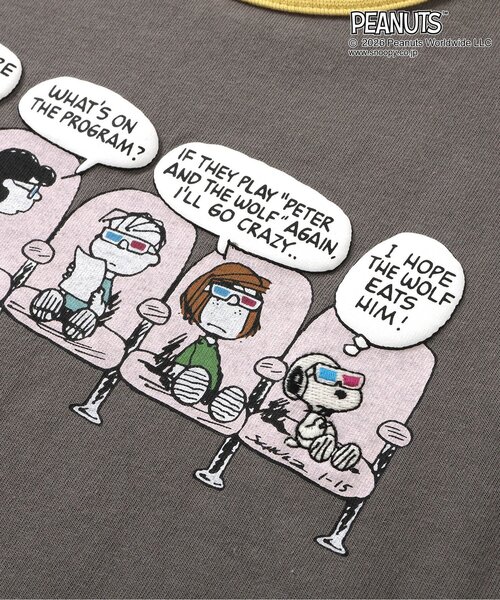 PEANUTS(ピーナッツ)の「PEANUTS ステッチアートTシャツ(Tシャツ/カットソー・キッズ・チャコール/オフホワイト・100/90/80/140/130/120/110)」の12枚目の写真