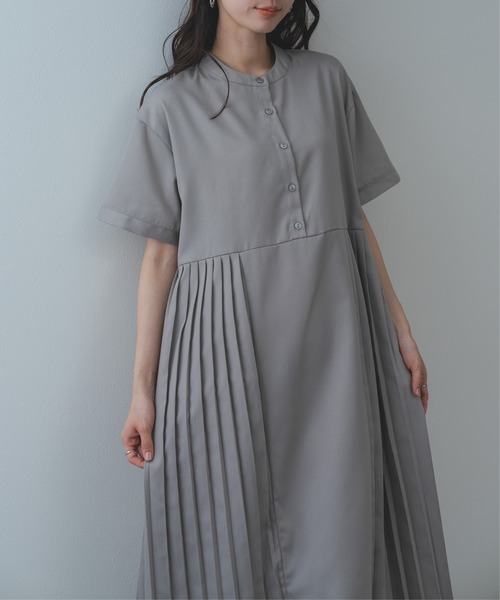 refinedworks(リファインドワークス)の「【refinedworks】麻混 半袖 プリーツ ワンピース(ワンピース・レディース・ブラック/グレー・FREE)」の22枚目の写真
