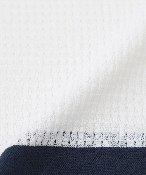 MACKINTOSH PHILOSOPHY（ﾏｯｷﾝﾄｯｼｭ ﾌｨﾛｿﾌｨｰ）の「【ROYTON(ロイトン)】シアーワッフルカーディガン（カーディガン/ボレロ・レディース・ライトイエロー/オフホワイト/ダークネイビー・38）」の13枚目の写真