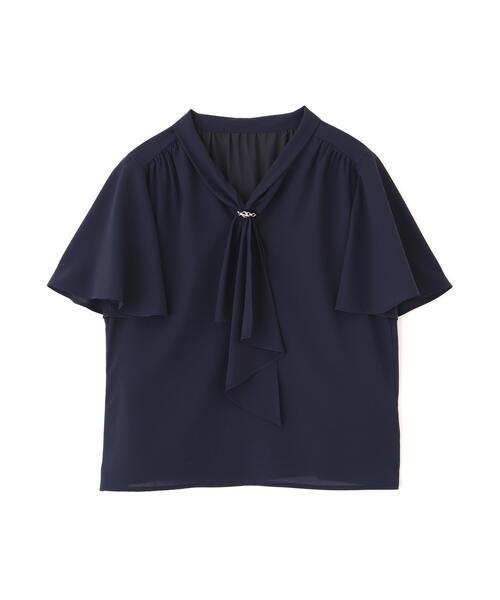 PROPORTION BODY DRESSING(プロポーションボディドレッシング)の「チェーン付きフリルタイブラウス / 1216110501(シャツ/ブラウス・レディース・グレー/ホワイト/ネイビー・MEDIUM/SMALL)」の22枚目の写真