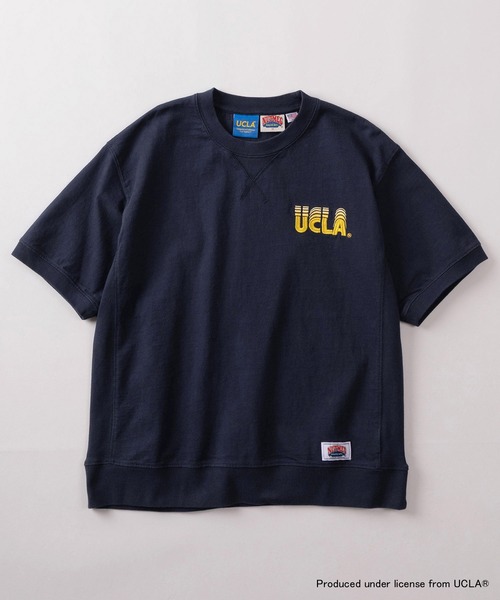UCLA(ユーシーエルエー)の「【75】【UCLA/ユーシーエルエー】/【NUTMEG/ナツメグ】ダブルネーム アーチロゴ バックプリント スウェットTシャツ(Tシャツ/カットソー・メンズ・ホワイト/杢グレー/ネイビー/ブラック・L/M/XL)」の5枚目の写真