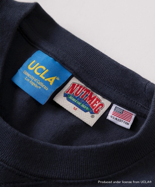 UCLA(ユーシーエルエー)の「【75】【UCLA/ユーシーエルエー】/【NUTMEG/ナツメグ】ダブルネーム アーチロゴ バックプリント スウェットTシャツ(Tシャツ/カットソー・メンズ・ホワイト/杢グレー/ネイビー/ブラック・L/M/XL)」の10枚目の写真