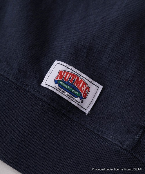 UCLA(ユーシーエルエー)の「【75】【UCLA/ユーシーエルエー】/【NUTMEG/ナツメグ】ダブルネーム アーチロゴ バックプリント スウェットTシャツ(Tシャツ/カットソー・メンズ・ホワイト/杢グレー/ネイビー/ブラック・L/M/XL)」の11枚目の写真