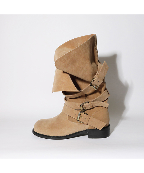 APTO(アプト)の「シュエミル ミドルブーツ AGFB014(ブーツ・レディース・ブラック/Beige/ブラウン・23cm/23.5cm/24cm/24.5cm/25cm)」の3枚目の写真