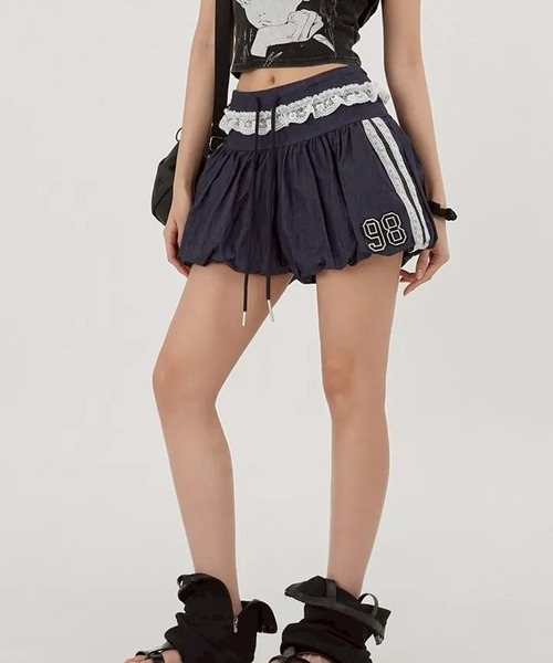 LYEON(リヨン)の「レースバルーンショートパンツ(その他パンツ・レディース・ブラック/ネイビー・FREE)」の14枚目の写真
