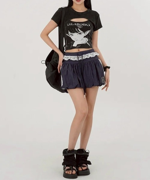 LYEON(リヨン)の「レースバルーンショートパンツ(その他パンツ・レディース・ブラック/ネイビー・FREE)」の16枚目の写真