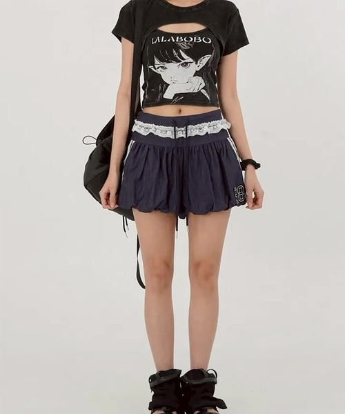 LYEON(リヨン)の「レースバルーンショートパンツ(その他パンツ・レディース・ブラック/ネイビー・FREE)」の17枚目の写真