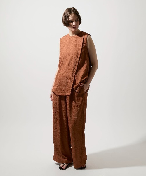 leswel(レスウェル)の「【M/L】【速乾】ふくれジャガードイージーパンツ(その他パンツ・レディース・ライトグレー/ブラック/ブラウン・L/M)」の13枚目の写真
