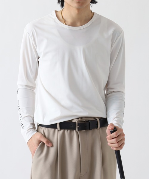 stella77golf（ステラセブンティーンセブンゴルフ）の「接触冷感ｺﾞﾙﾌﾓｯｸﾈｯｸ長袖T（Tシャツ/カットソー・メンズ・ブラック/ホワイト/ブラック系/ホワイト系・M/XXL/XL/S/L）」の3枚目の写真