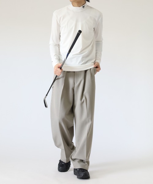 stella77golf（ステラセブンティーンセブンゴルフ）の「接触冷感ｺﾞﾙﾌﾓｯｸﾈｯｸ長袖T（Tシャツ/カットソー・メンズ・ブラック/ホワイト/ブラック系/ホワイト系・M/XXL/XL/S/L）」の9枚目の写真