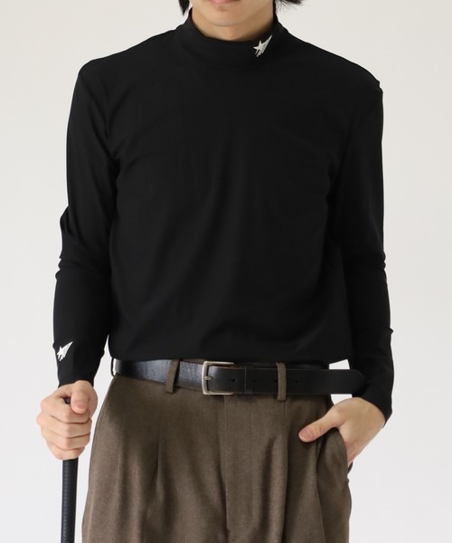 stella77golf（ステラセブンティーンセブンゴルフ）の「接触冷感ｺﾞﾙﾌﾓｯｸﾈｯｸ長袖T（Tシャツ/カットソー・メンズ・ブラック/ホワイト/ブラック系/ホワイト系・M/XXL/XL/S/L）」の19枚目の写真
