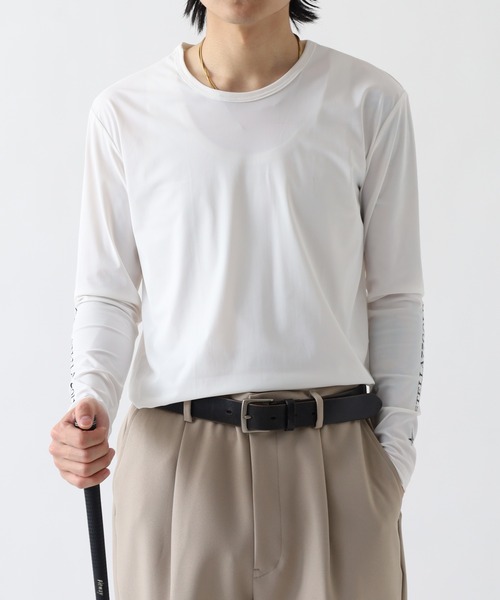 stella77golf（ステラセブンティーンセブンゴルフ）の「接触冷感ｺﾞﾙﾌﾓｯｸﾈｯｸ長袖T（Tシャツ/カットソー・メンズ・ブラック/ホワイト/ブラック系/ホワイト系・M/XXL/XL/S/L）」の13枚目の写真