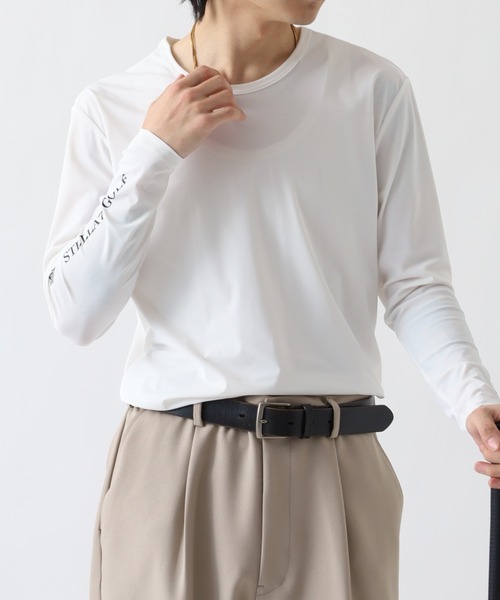 stella77golf（ステラセブンティーンセブンゴルフ）の「接触冷感ｺﾞﾙﾌﾓｯｸﾈｯｸ長袖T（Tシャツ/カットソー・メンズ・ブラック/ホワイト/ブラック系/ホワイト系・M/XXL/XL/S/L）」の16枚目の写真