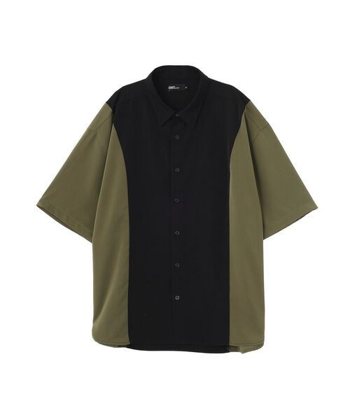 CRAFT STANDARD BOUTIQUE(クラフトスタンダードブティック)の「切替半袖シャツ(シャツ/ブラウス・メンズ・ブルー/カーキ/ブラック・M/L)」の2枚目の写真