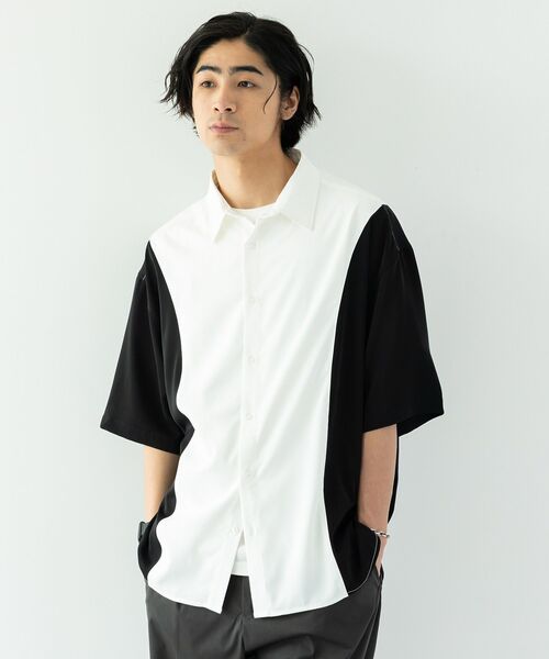 CRAFT STANDARD BOUTIQUE(クラフトスタンダードブティック)の「切替半袖シャツ(シャツ/ブラウス・メンズ・ブルー/カーキ/ブラック・M/L)」の5枚目の写真