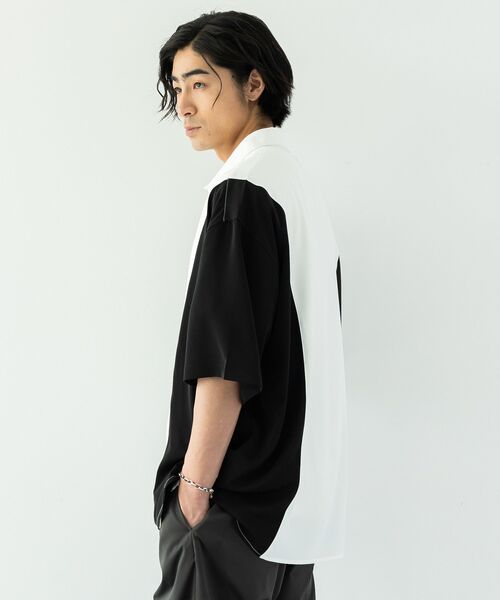 CRAFT STANDARD BOUTIQUE(クラフトスタンダードブティック)の「切替半袖シャツ(シャツ/ブラウス・メンズ・ブルー/カーキ/ブラック・M/L)」の6枚目の写真