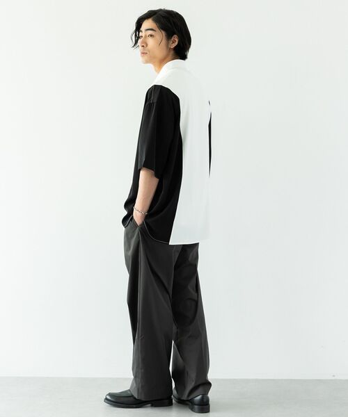 CRAFT STANDARD BOUTIQUE(クラフトスタンダードブティック)の「切替半袖シャツ(シャツ/ブラウス・メンズ・ブルー/カーキ/ブラック・M/L)」の9枚目の写真