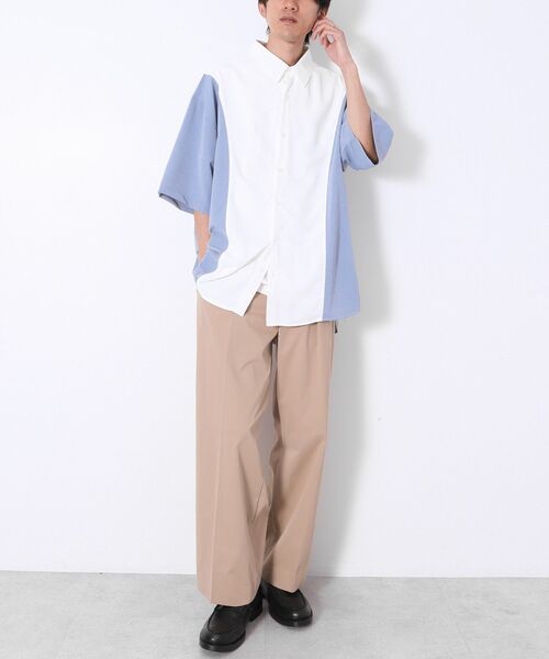 CRAFT STANDARD BOUTIQUE(クラフトスタンダードブティック)の「切替半袖シャツ(シャツ/ブラウス・メンズ・ブルー/カーキ/ブラック・M/L)」の14枚目の写真