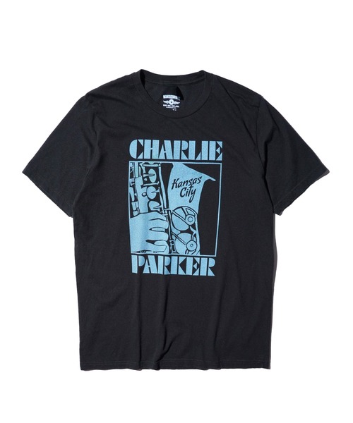 THRIFTY LOOK(スリフティールック)の「THRIFTY LOOK スリフティルック / ”CHARLIE PARKER" JAZZ TEE(Tシャツ/カットソー・メンズ・ブラック系1/ブラック・X-LARGE/LARGE/MEDIUM)」の1枚目の写真