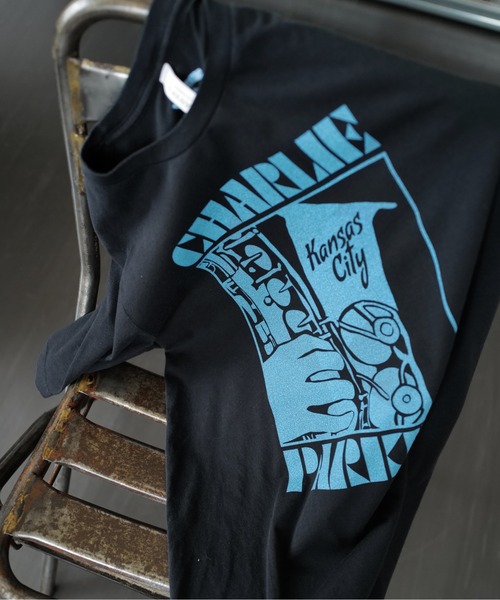 THRIFTY LOOK(スリフティールック)の「THRIFTY LOOK スリフティルック / ”CHARLIE PARKER" JAZZ TEE(Tシャツ/カットソー・メンズ・ブラック系1/ブラック・X-LARGE/LARGE/MEDIUM)」の21枚目の写真