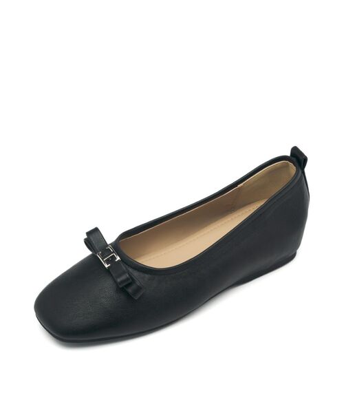 SPUR(シュプール)の「Hapburn Bowtie リボン フラットシューズ 3cm -VS9008 (3color)(バレエシューズ・レディース・シルバー/ブラック/アイボリー・22.5cm/23.5cm/23cm/24.5cm/24cm/25cm)」の2枚目の写真