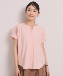 ITS'DEMO | 【洗濯機OK】カットサッカー前開きトップス(Tシャツ/カットソー)