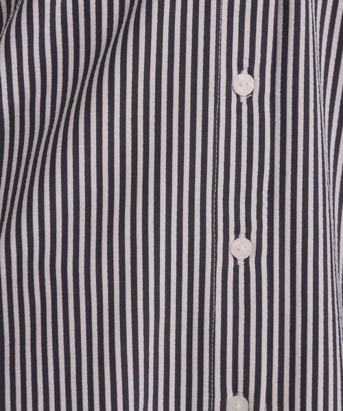 ITS'DEMO(イッツデモ)の「【洗濯機OK】カットサッカー前開きトップス(Tシャツ/カットソー・レディース・オレンジ系3/サックスブルー系2/ホワイト系5/ネイビー系2・00)」の6枚目の写真