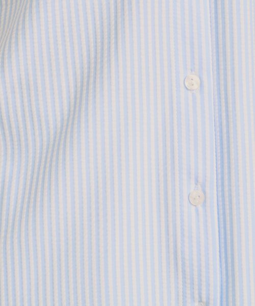 ITS'DEMO(イッツデモ)の「【洗濯機OK】カットサッカー前開きトップス(Tシャツ/カットソー・レディース・オレンジ系3/サックスブルー系2/ホワイト系5/ネイビー系2・00)」の14枚目の写真