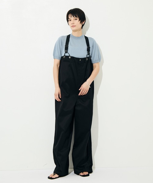RhodolirioN（ロドリリオン）の「[RhodolirioN/ロドリリオン]Suspender Pant - Chino Cloth（サロペット/オーバーオール・レディース・ベージュ/ブラック・FREE）」の2枚目の写真