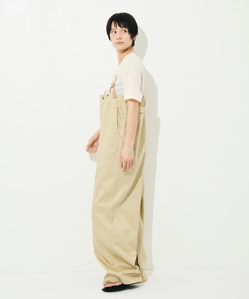 RhodolirioN（ロドリリオン）の「[RhodolirioN/ロドリリオン]Suspender Pant - Chino Cloth（サロペット/オーバーオール・レディース・ベージュ/ブラック・FREE）」の12枚目の写真