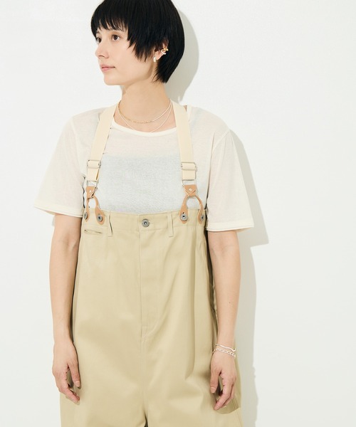 RhodolirioN（ロドリリオン）の「[RhodolirioN/ロドリリオン]Suspender Pant - Chino Cloth（サロペット/オーバーオール・レディース・ベージュ/ブラック・FREE）」の16枚目の写真