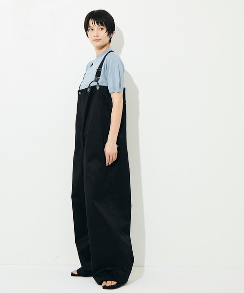 RhodolirioN（ロドリリオン）の「[RhodolirioN/ロドリリオン]Suspender Pant - Chino Cloth（サロペット/オーバーオール・レディース・ベージュ/ブラック・FREE）」の4枚目の写真