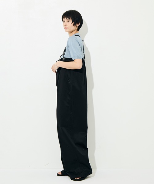 RhodolirioN（ロドリリオン）の「[RhodolirioN/ロドリリオン]Suspender Pant - Chino Cloth（サロペット/オーバーオール・レディース・ベージュ/ブラック・FREE）」の5枚目の写真