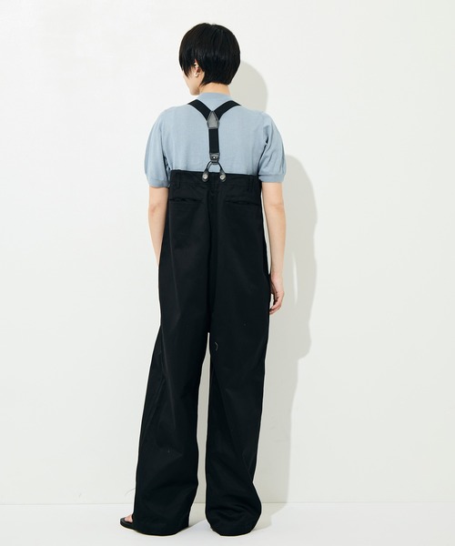 RhodolirioN（ロドリリオン）の「[RhodolirioN/ロドリリオン]Suspender Pant - Chino Cloth（サロペット/オーバーオール・レディース・ベージュ/ブラック・FREE）」の6枚目の写真