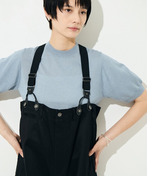 RhodolirioN（ロドリリオン）の「[RhodolirioN/ロドリリオン]Suspender Pant - Chino Cloth（サロペット/オーバーオール・レディース・ベージュ/ブラック・FREE）」の7枚目の写真