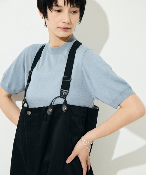 RhodolirioN（ロドリリオン）の「[RhodolirioN/ロドリリオン]Suspender Pant - Chino Cloth（サロペット/オーバーオール・レディース・ベージュ/ブラック・FREE）」の8枚目の写真