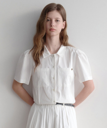 cotton kara blouse (white)