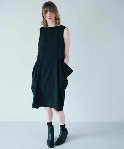 soduk（スドーク）の「balloon shirt dress（Tシャツ/カットソー・レディース・ブルー/ブラウン/ブラック・ONE SIZE）」の15枚目の写真