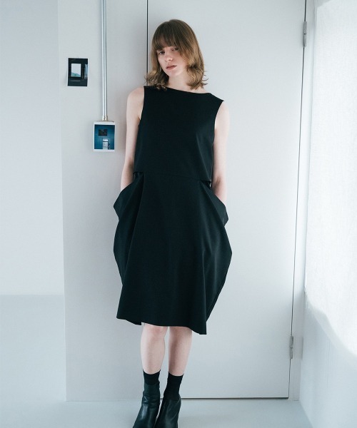soduk（スドーク）の「balloon shirt dress（Tシャツ/カットソー・レディース・ブルー/ブラウン/ブラック・ONE SIZE）」の5枚目の写真
