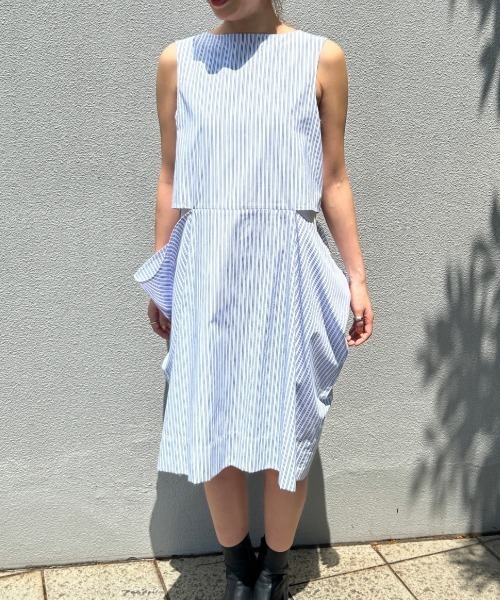 soduk（スドーク）の「balloon shirt dress（Tシャツ/カットソー・レディース・ブルー/ブラウン/ブラック・ONE SIZE）」の10枚目の写真