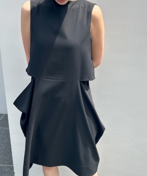 soduk（スドーク）の「balloon shirt dress（Tシャツ/カットソー・レディース・ブルー/ブラウン/ブラック・ONE SIZE）」の7枚目の写真