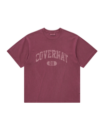 クラックアーチロゴダイングTシャツマゼンタ