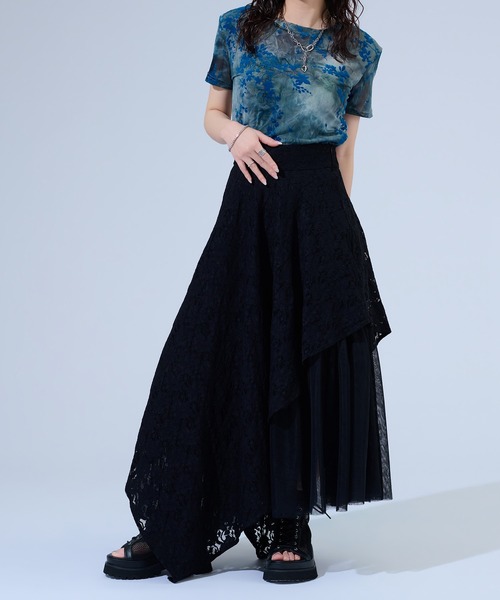 Ellno de Mavie(エルノデメヴィ)の「オパールベロアシアートップス/肩パッド付き(Tシャツ/カットソー・レディース・ブラック系その他/ブルー系その他・FREE)」の5枚目の写真